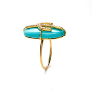 TURQUOISE CACTUS RING.  Out of stock .