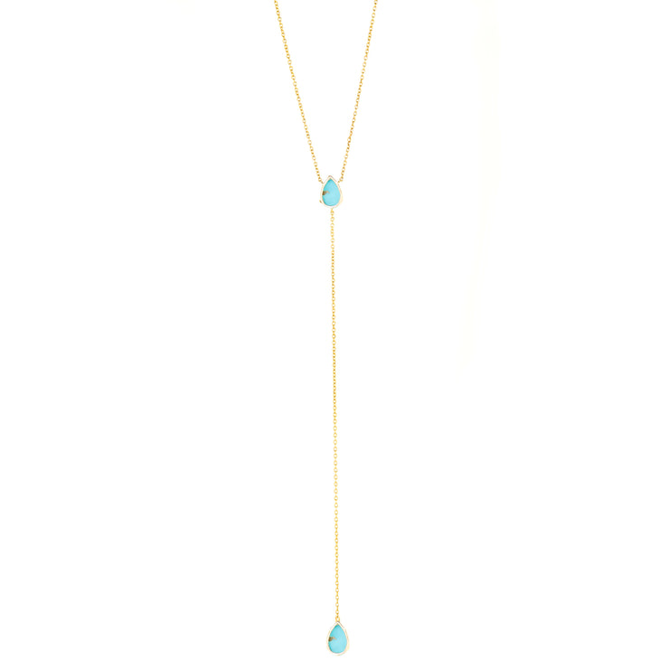 SKINNY DOUBLE-DROP TURQUOISE