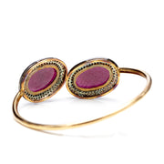 RUBY AND GOLD BANGLE.