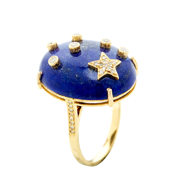 LAPIS GALAXY RING. Out of stock. To re-order 2-3 weeks lead time .